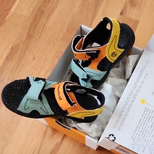 Timberland Kids' Sandals in Orange, Yellow, and Teal